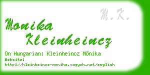 monika kleinheincz business card